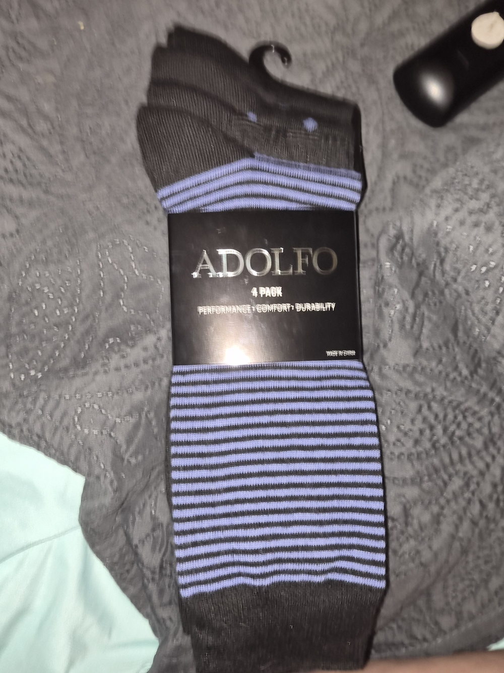 2 Packs ADOLFO Men's Dress Socks 4-Pack - Moisture Wicking (Shoe Size 6.5–12)
